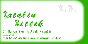 katalin wittek business card